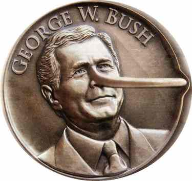 Bush as Pinocchio - Racial joke?