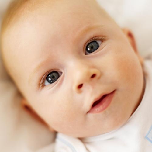 Infant - Infant smiling.