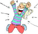 Excited - Girl jumping from excitement