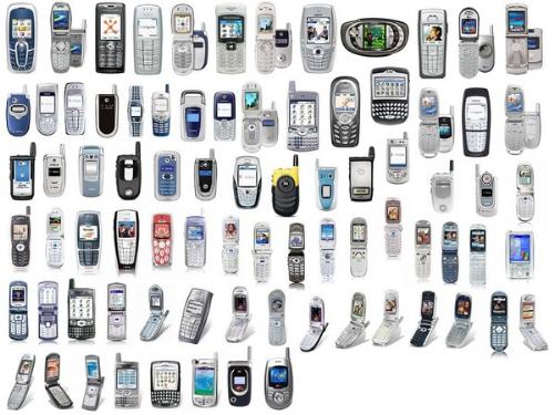 Mobiles - This photo describes a variety of mobiles available in the market