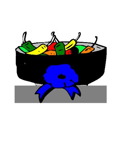 Chili Bowl - Clip art of chili pepper bowl