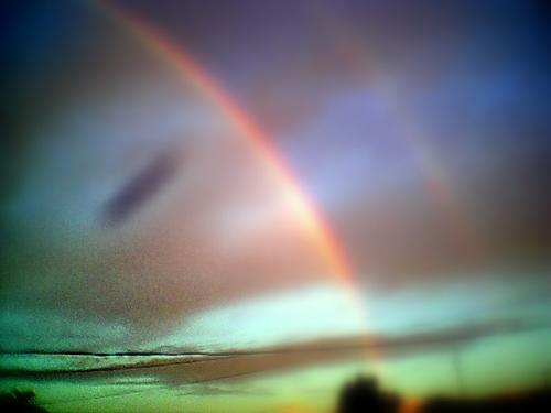 rainbow over my land -  a beautiful rainbow