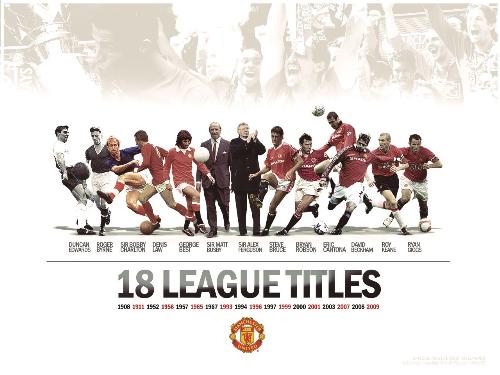 18 League Titles - Manchester United have won 18 league titles. And there will be some more..