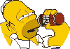 simpson beer - simpson beer having it and getting drunk