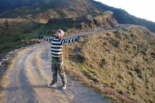 hugs to the wind - myself with my arms wide open