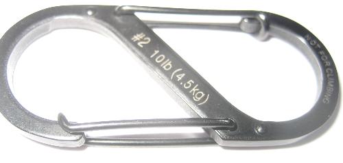 An S-Biner clip - These are so much better than carabiners, as they are sleeker, the clips aren't as clumbsy and there is a clip at each end. They come in black, silver, and the my favorite color which they call spectrum. It is a metallic rainbow color.