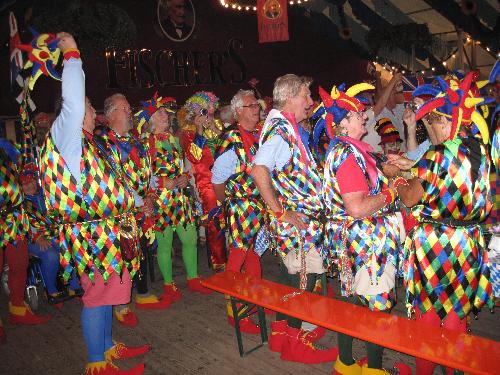 Jesters in Germany - Our camping friends, just after the opening ceremony of the Oktoberfest Rally, Erding, Germany, 2009.