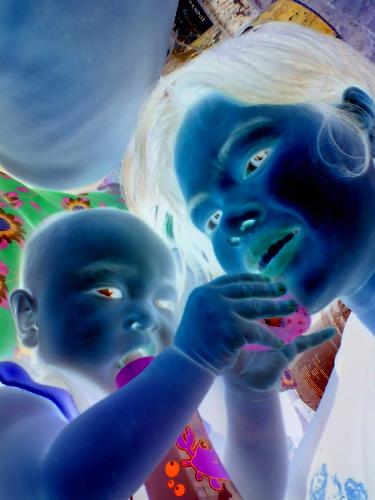 Mommy and Baby - playing with photo effects