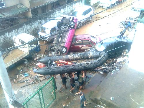 ondoy's wrath - photo taken at Austin street, Provident Village, Marikina