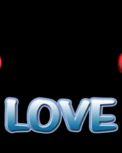love - in a black screen love is written