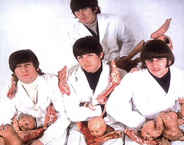 A Beatles album cover that was banned - This is the picture of a Beatles album that was banned. Yesterday And Today was the album. The year was 1966 and the cover was the Beatles statement in regards to the Vietnam war. A collectors item today.