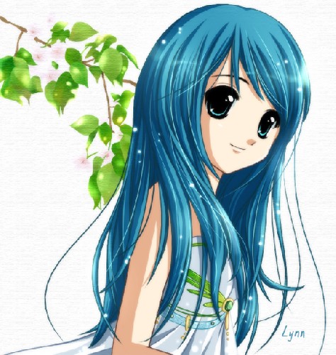I love Anime - A cute anime girl. A picture to be loved by all anime lovers.