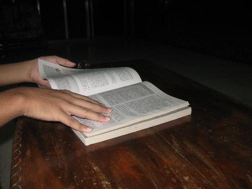 reading a book - reading a book to study