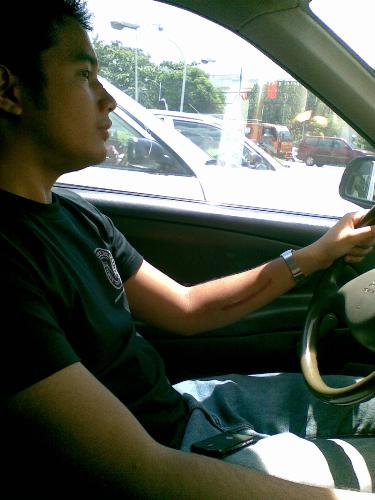 driving - man driving a car