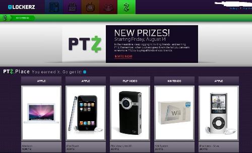 Lockerz - A screenshot of Lockerz.com