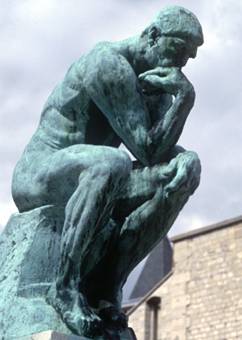 bronze sculpture by French artist Auguste  - The Thinker