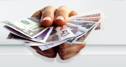 Earn Money Online - The images of currencies of different countries