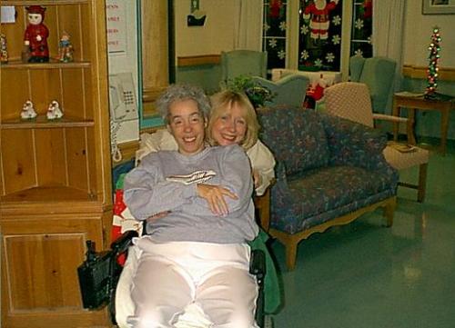 My sis and me - This is a photo of my sister and me at the nursing center where she lived the last five years of her life. I miss her so much!