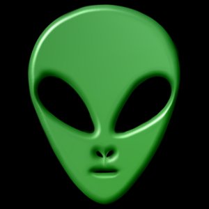alien - Green alien poster, based on what aliens initially were pictured as.
