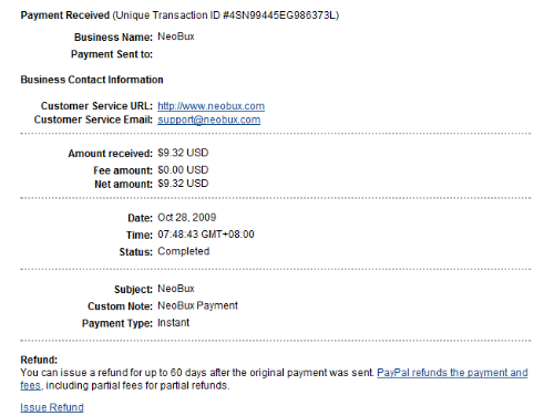 payment proof from neobux - Got this within 2 weeks and this is my second payment.