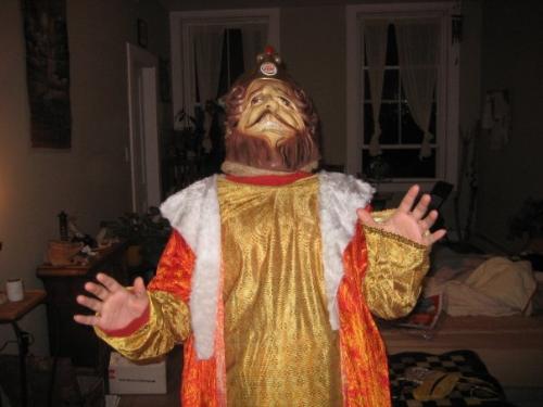 Halloween Costume - This is my Halloween costume. The Burger King King is such an interesting character on TV and he is so quirky on the commercials. 