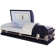 Lady de Guadalupe Steel Casket - And it only costs $895.! Anybody want one or need one?