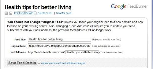 Feed setup - Feeds