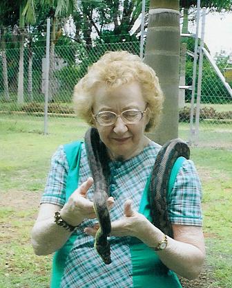 With a python - With a python at Reptile Park