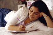 Writing - This is one posture many enjoy while writing but one will be soon tired with this posture!