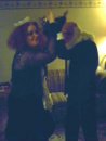 RiffRaff and magenta doing the 'elbow sex' move - My boyfriend and i all dressed up to go see Rocky Horror in the theaters this past weekend. sucks that my camera sucks though!