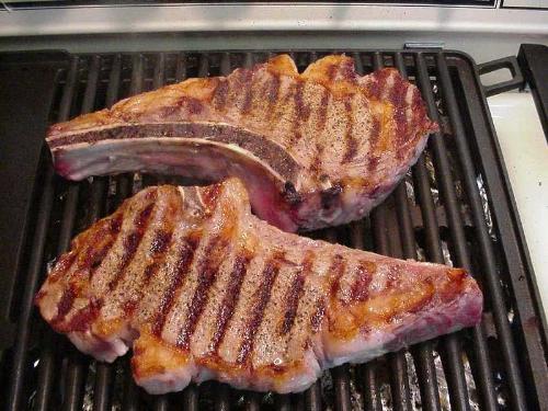 Ribeyes - Two ribeye steaks.