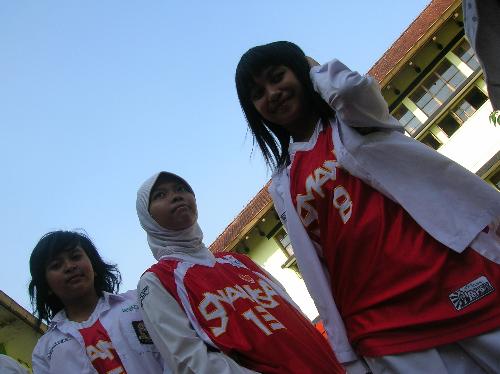 my friends n blue sky - this is my friend's on basketball team. The team is SPIRIT basketball team. Name that make we energetic everywhere,every when.