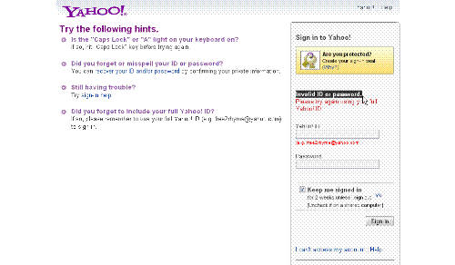 Yahoo Mail Problems - Can't access my yahoo mail account