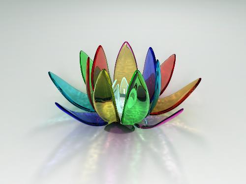 enjoy life - glass work of lotus