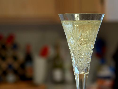 Champangne - A flute of champagne.
