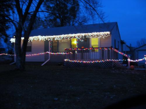My house - Lit up on Halloween night 2009.