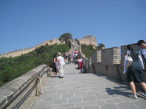 Great Wall - I took this photo when I went to Great Wall. it is on the mountains. Somewhere of the Great Wall is so hard to climb, I dont know how it is built?