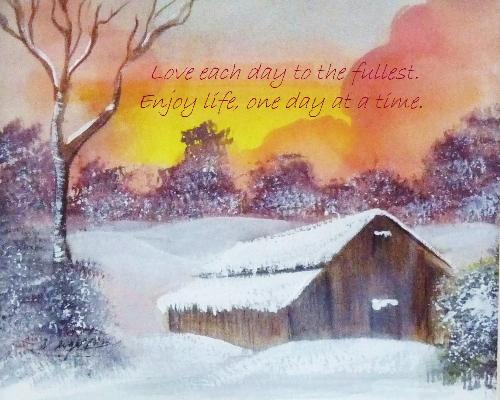Snow sceen - I painted this in watercolors.