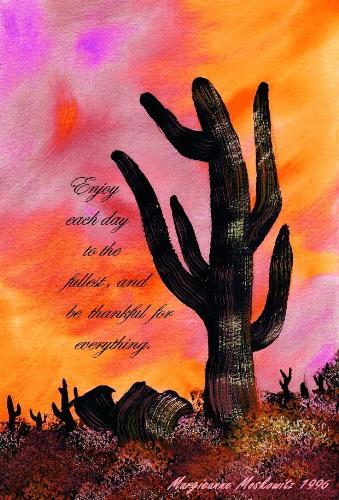 Cacti in Arizona - I painted this in watercolors.