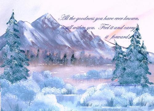 Snow painting - I painted this in watercolors.