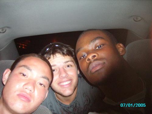 Me in the middle - I am in the middle My friend dennis is on the left and my friend kirk is on the right