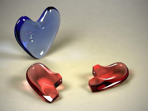 love - picture of glass art