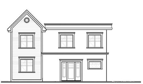 Home Interior/exterior design - This image is an half rendered outline plan of a house. This images helps to do enhancements and colors etc for home designers.