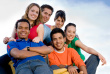 Group of friends standing and sitting - Group of friends standing and sitting. When we are also with our friends hope we'll also be happy