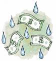 make extra money - money flying in the air