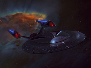 NCC-1701-E; USS Enterprise - A Sovereign-class Federation Starship. It's the Enterprise.