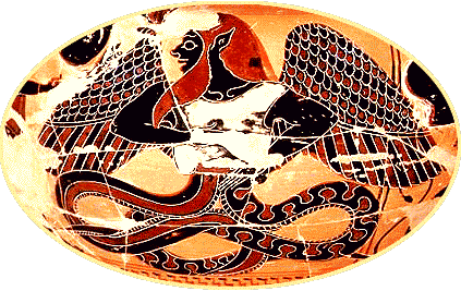 typhon - Typhon, the spawn of Gaia whom Zeus fought and tricked into going into the Volcano. Typhon, the terrible and gargantuan titan god/goddess. Ave Typhon!