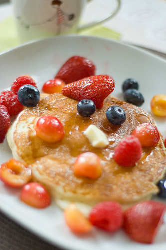 pancake - assorted pancake toppings