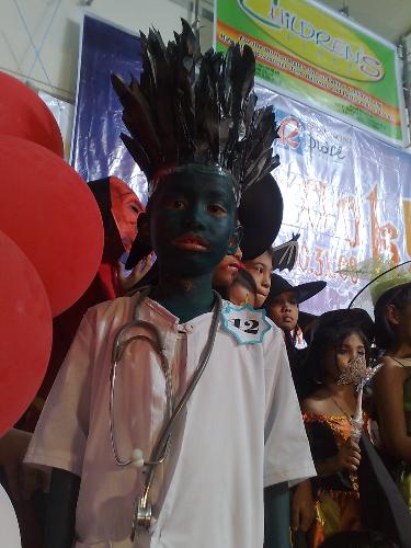 philippines - the winner of the best in custom during the Halloween celebration in the philippines