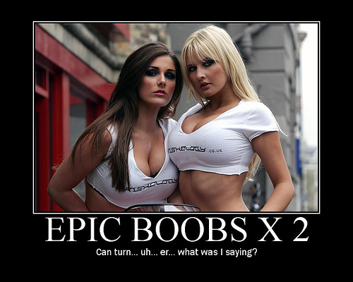 Epic boobs again! - Times two! Uh, what was I saying?